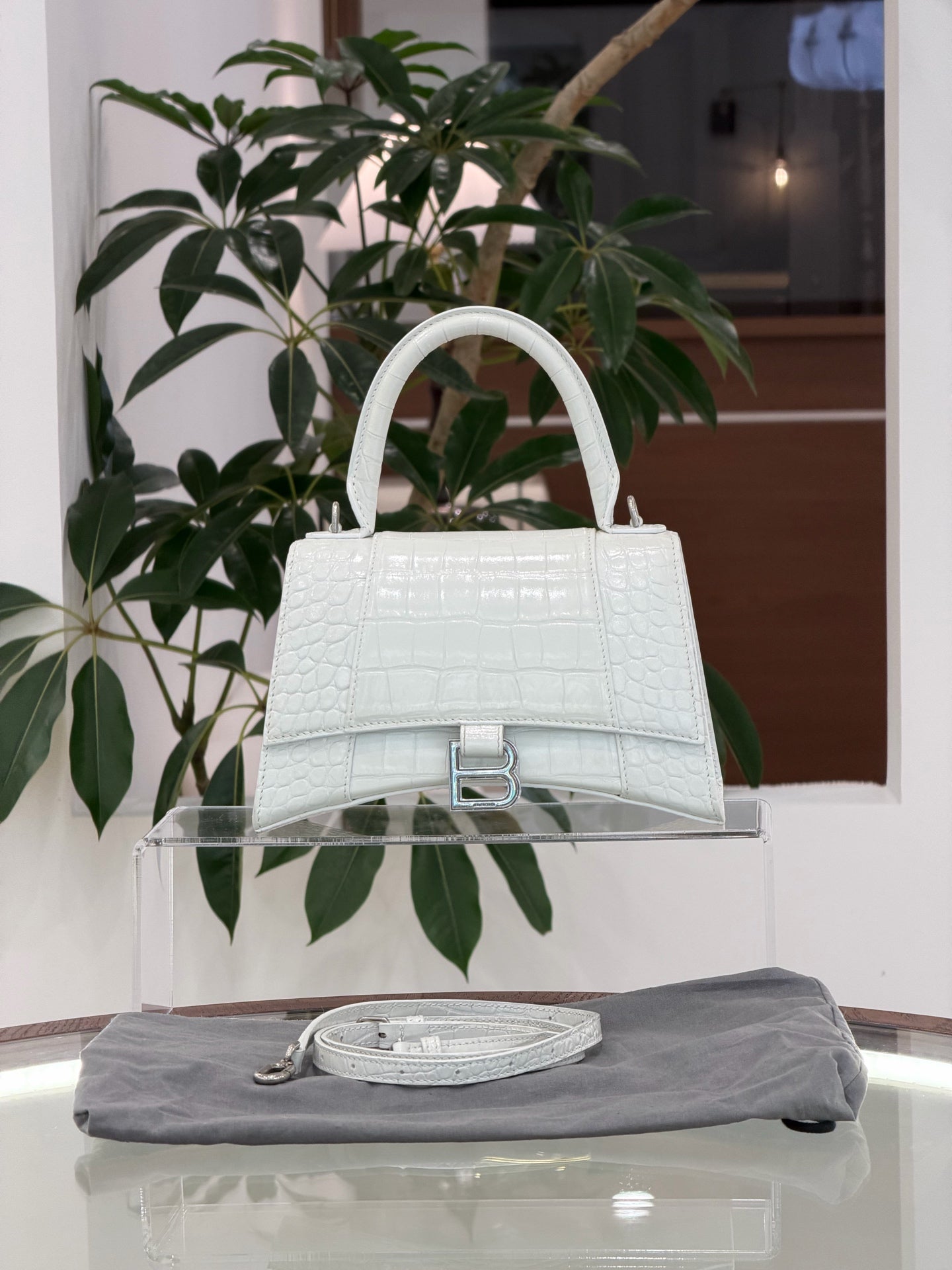 Balenciaga - Hourglass - Leather - White - (small)