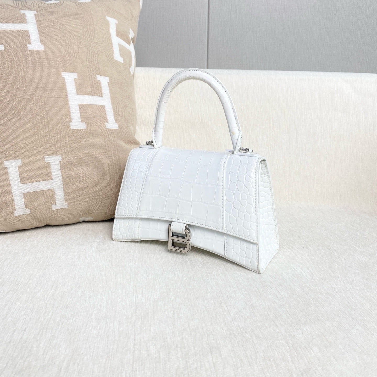Balenciaga - Hourglass - Leather - White - (small)