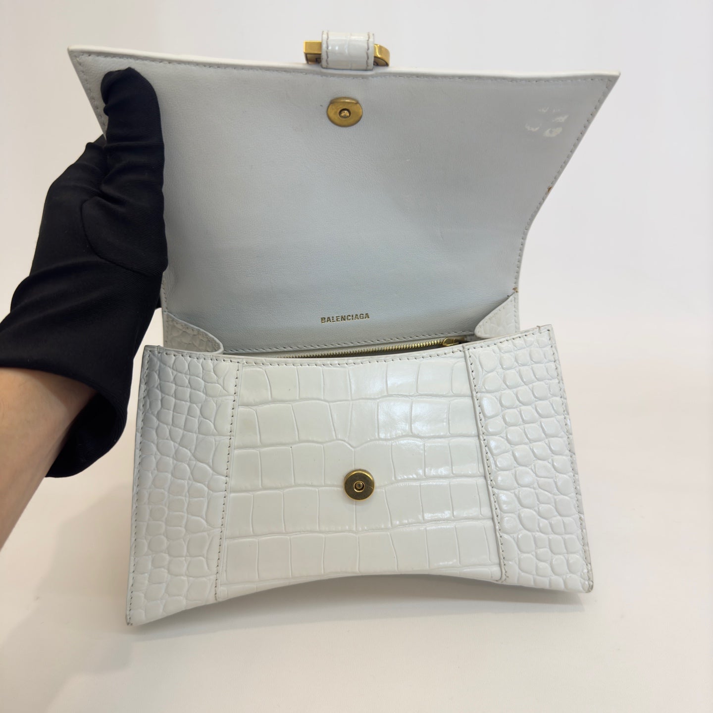 Balenciaga - Hourglass - Leather - White - (Small)