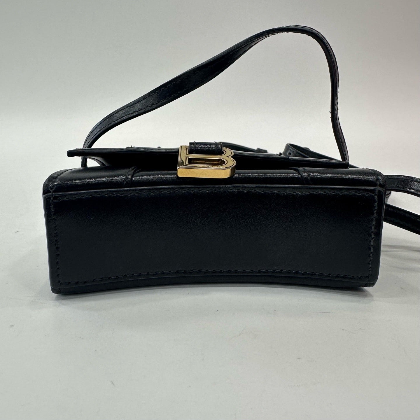 Balenciaga - Hourglass Mini - Smooth cowhide leather - Black - (mini)