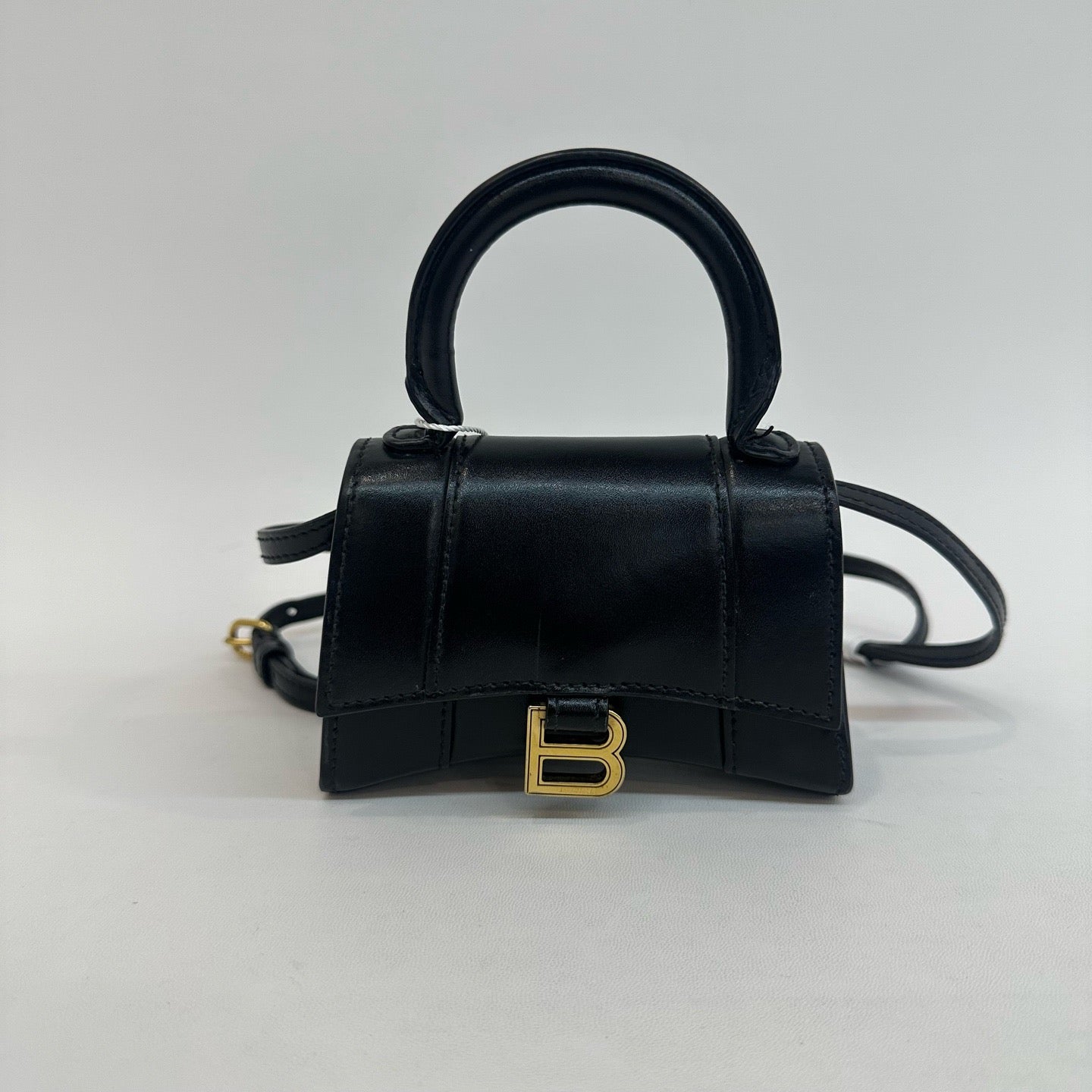 Balenciaga - Hourglass Mini - Smooth cowhide leather - Black - (mini)