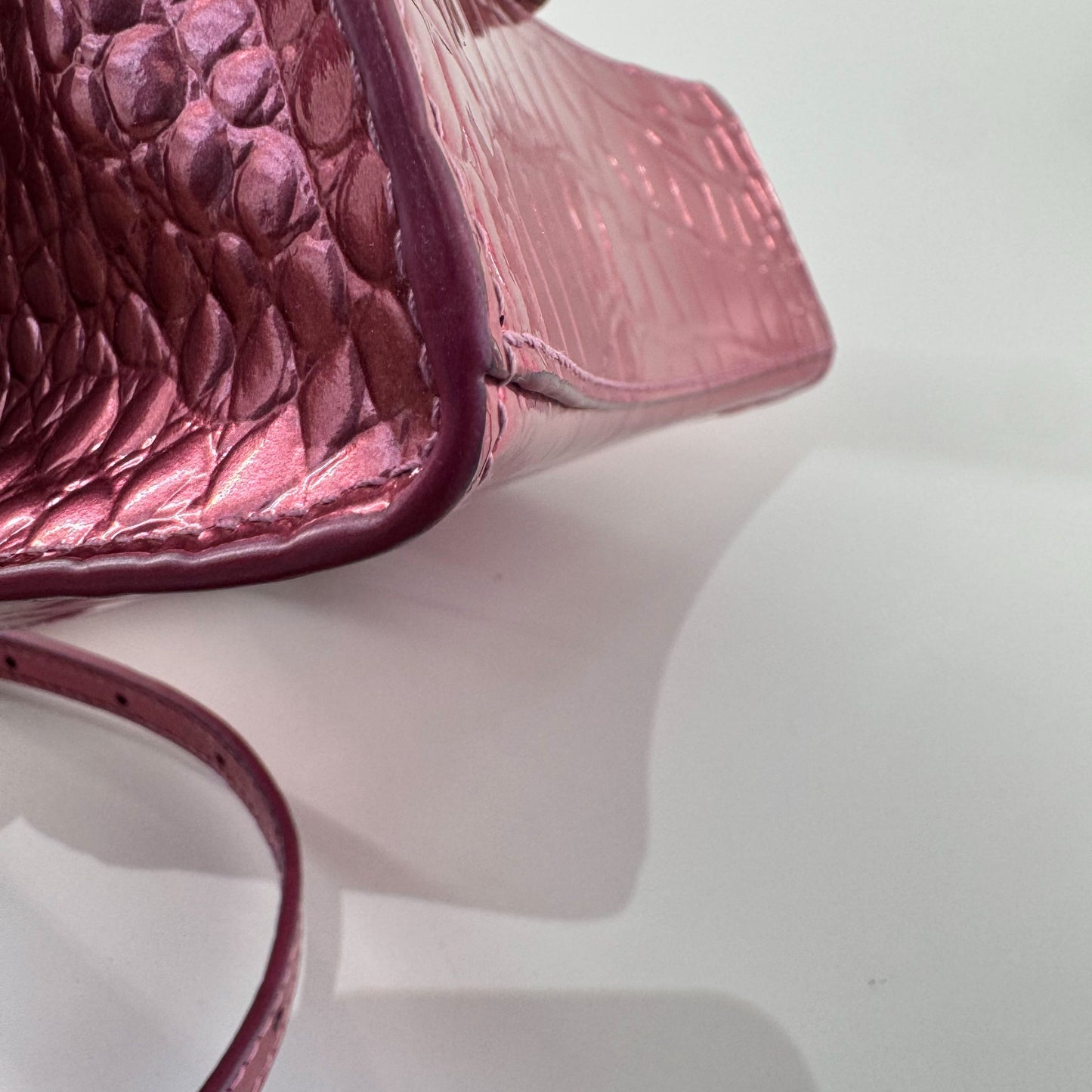 Balenciaga - Hourglass Mini Top Handle Bag - Patent leather - Pink - (mini)