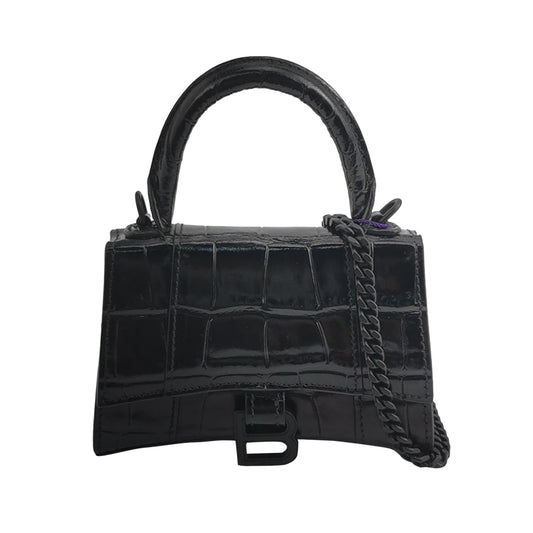 Balenciaga - Hourglass - Patent leather - Black - (mini)
