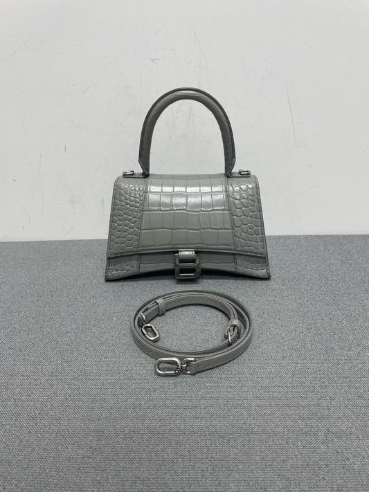 Balenciaga - Hourglass - Patent leather - Grey - (small)