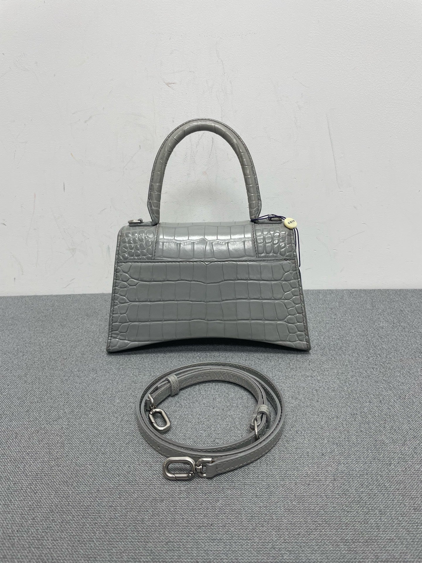 Balenciaga - Hourglass - Patent leather - Grey - (small)
