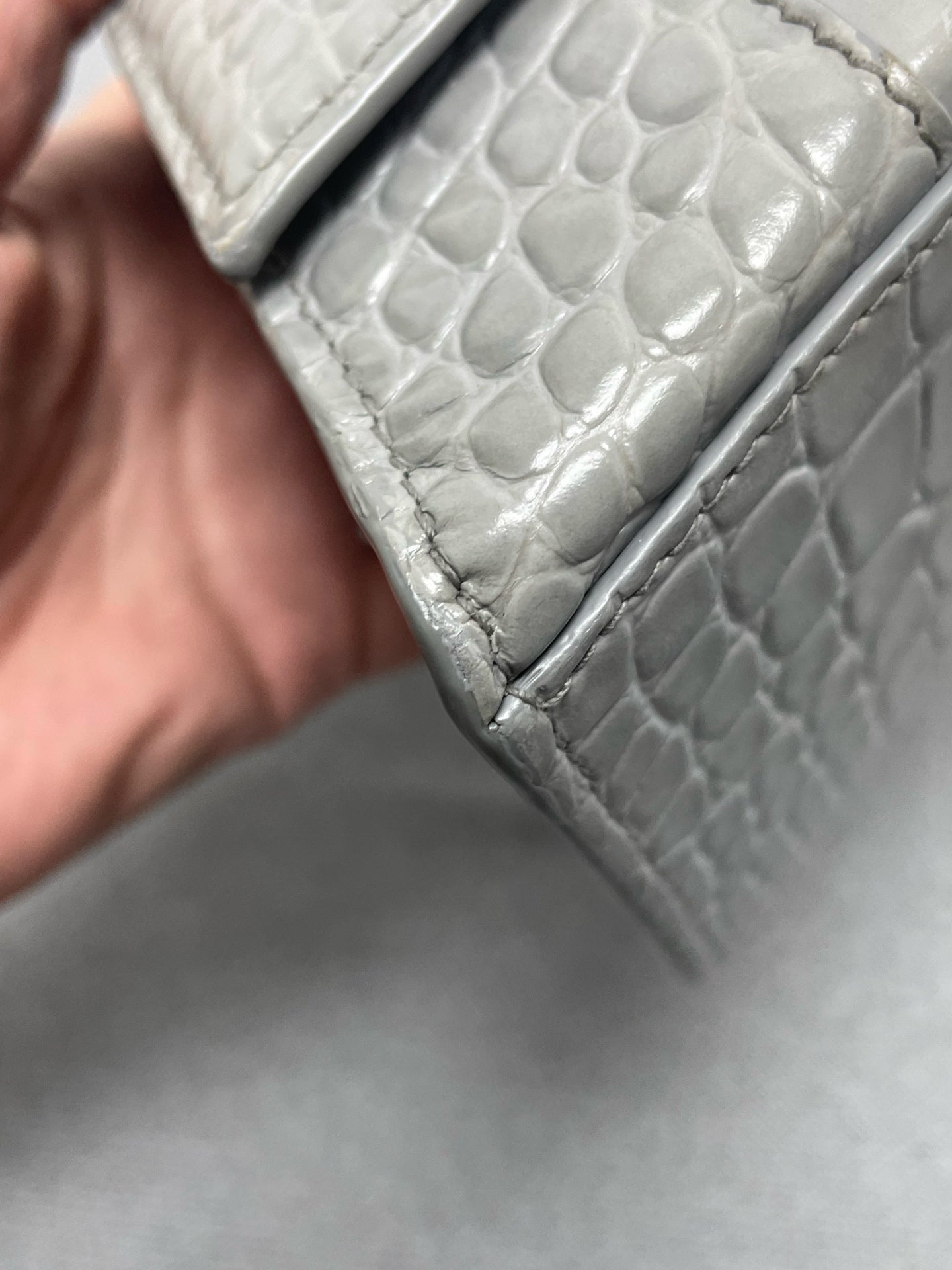 Balenciaga - Hourglass - Patent leather - Grey - (small)
