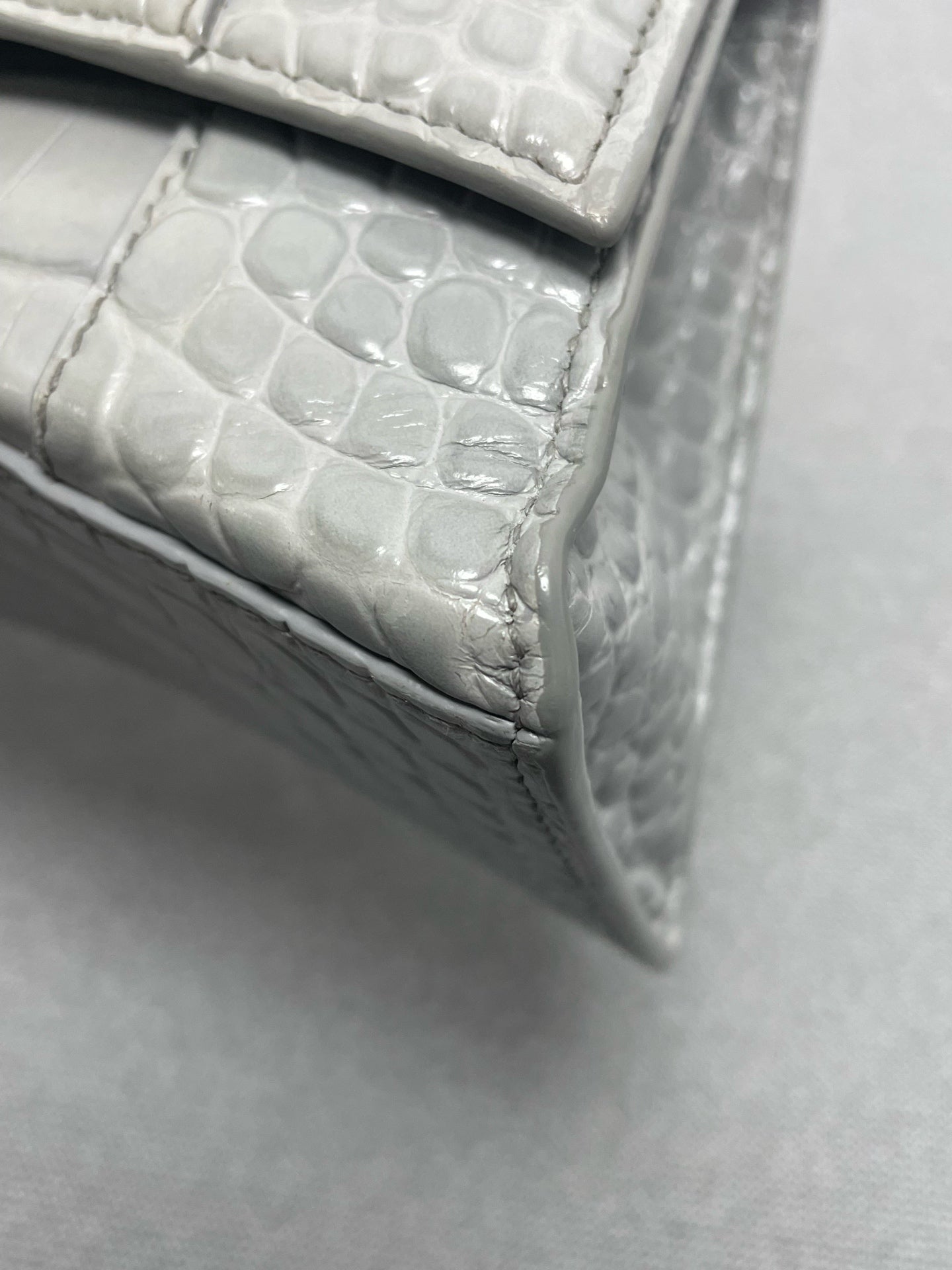 Balenciaga - Hourglass - Patent leather - Grey - (small)