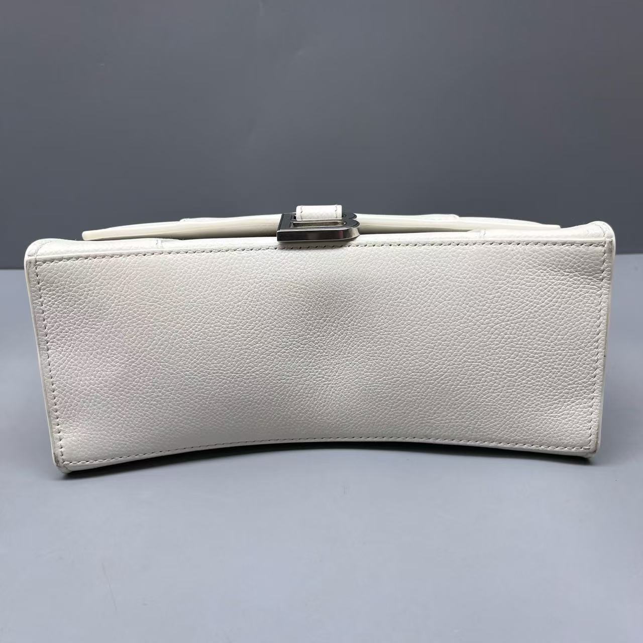Balenciaga - Hourglass - Pebble-grain leather - White - (Small)
