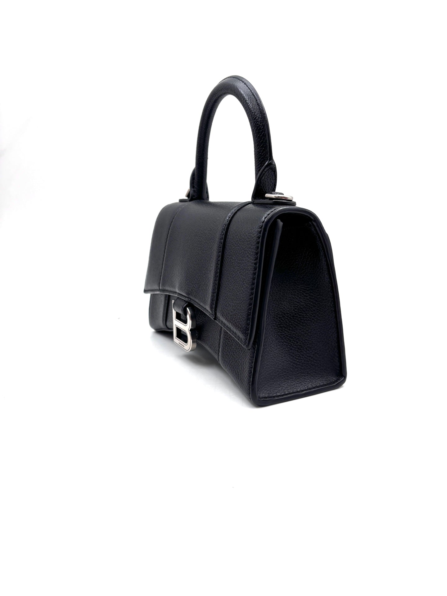 Balenciaga - Hourglass - Pebbled leather - Black - (mini)