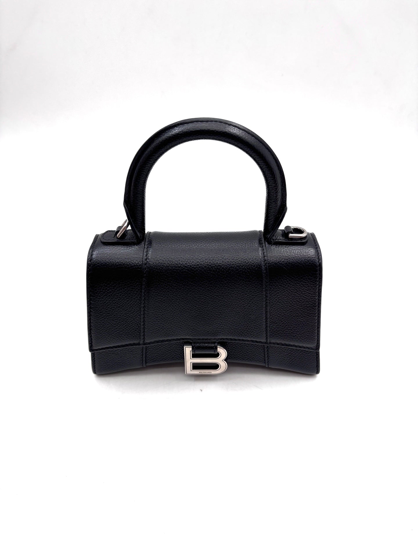 Balenciaga - Hourglass - Pebbled leather - Black - (mini)