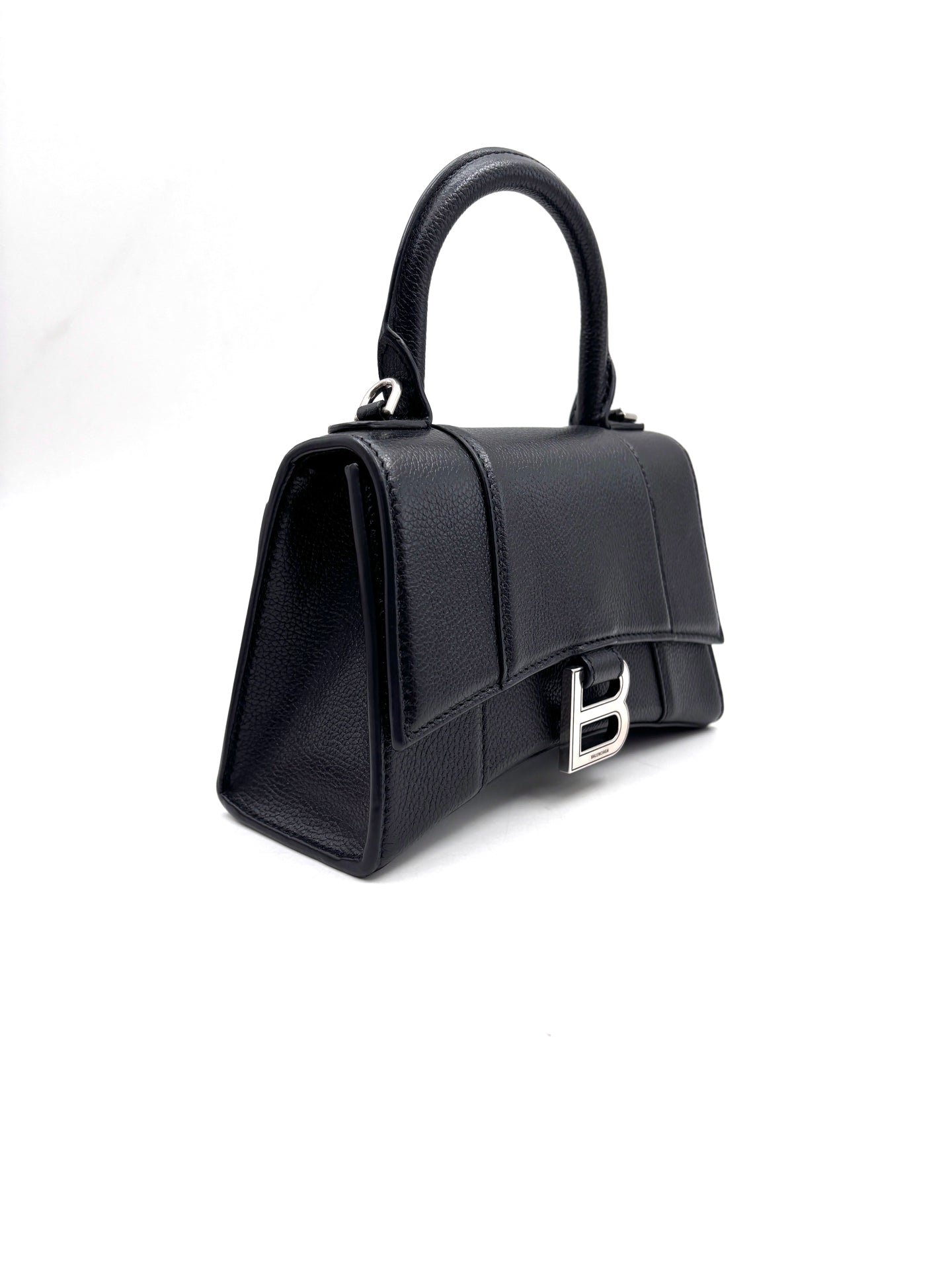 Balenciaga - Hourglass - Pebbled leather - Black - (mini)