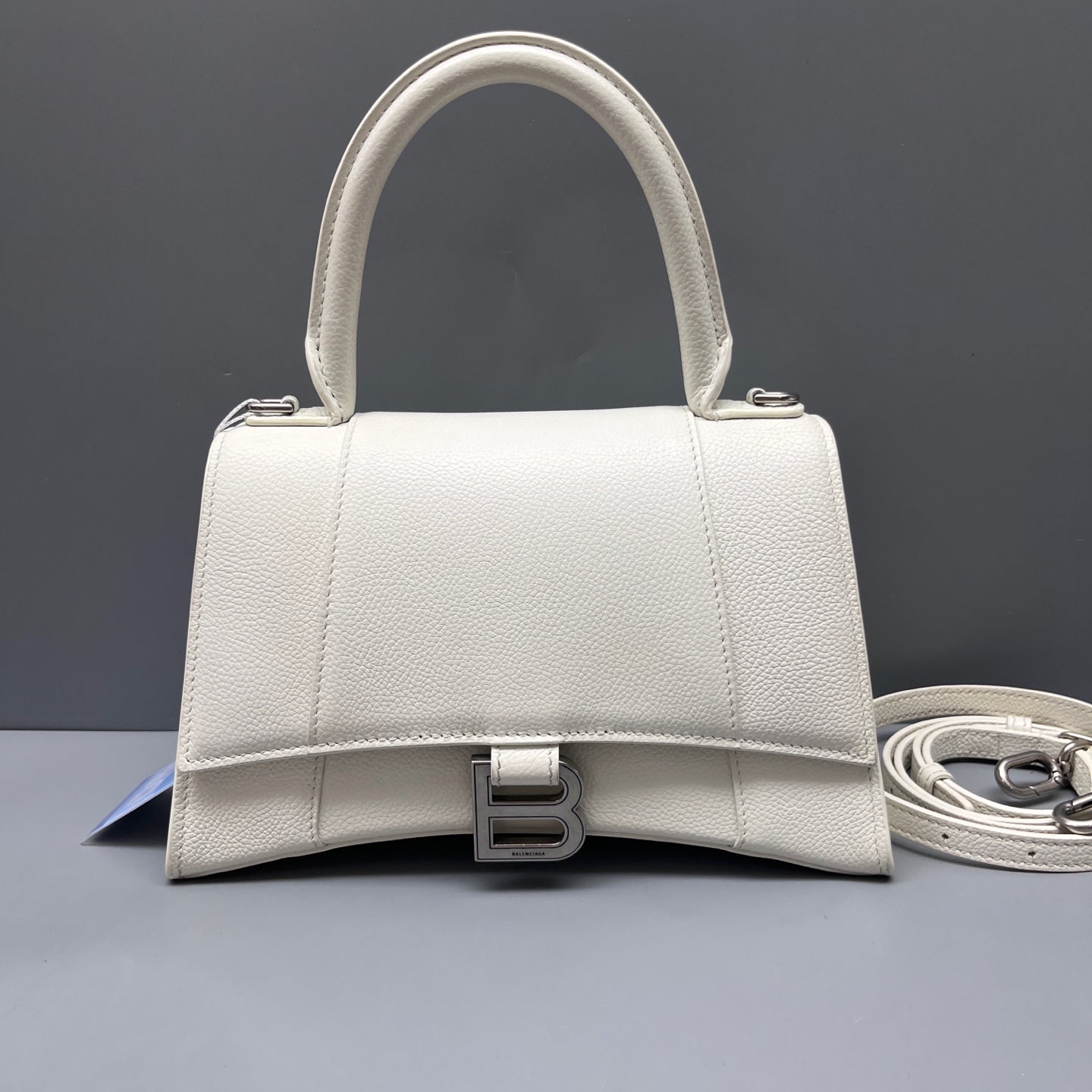 Balenciaga - Hourglass - Pebbled leather - White - (Small)