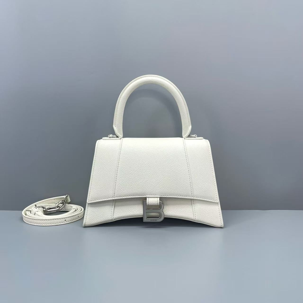 Balenciaga - Hourglass S - Grained calfskin leather - White - (Small)
