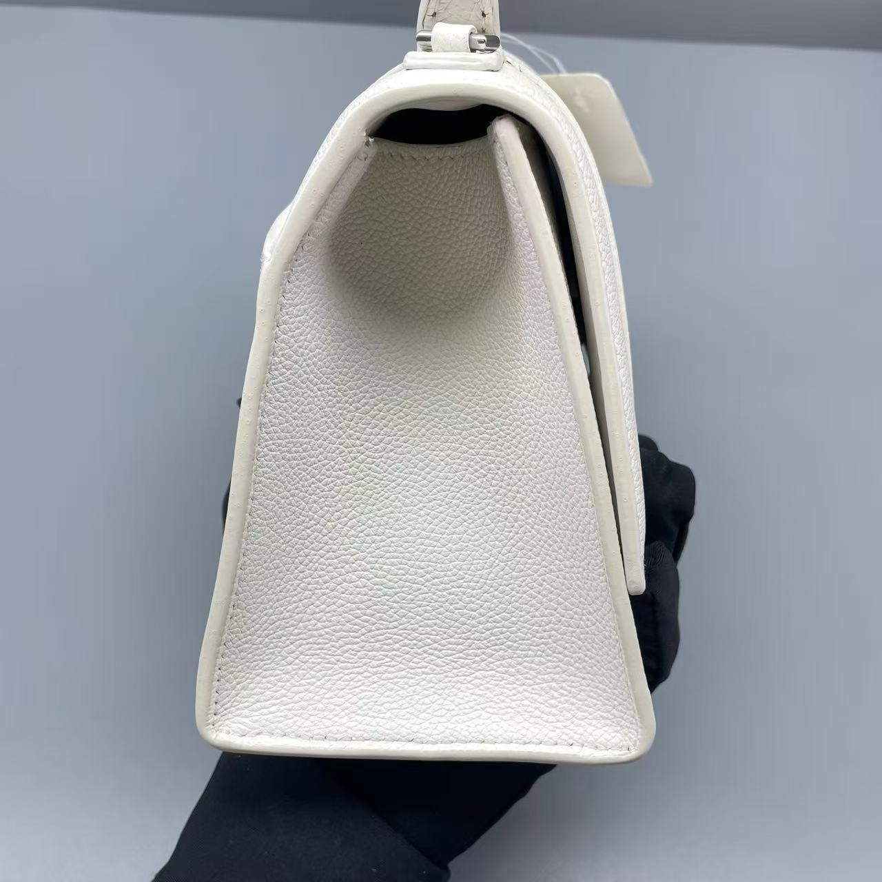 Balenciaga - Hourglass S - Grained calfskin leather - White - (Small)