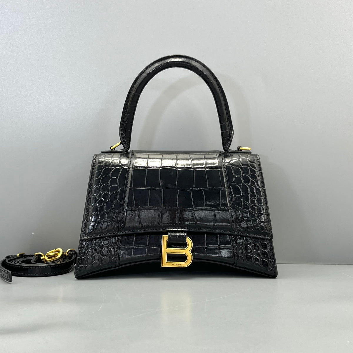 Balenciaga - Hourglass S - Leather - Black - (mini)
