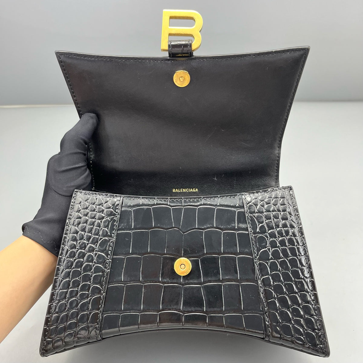 Balenciaga - Hourglass S - Leather - Black - (mini)