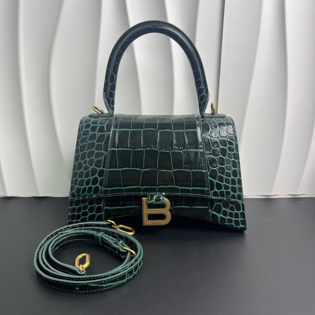 Balenciaga - Hourglass S - Leather - Green - (small)