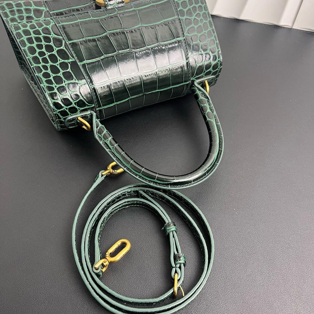 Balenciaga - Hourglass S - Leather - Green - (small)