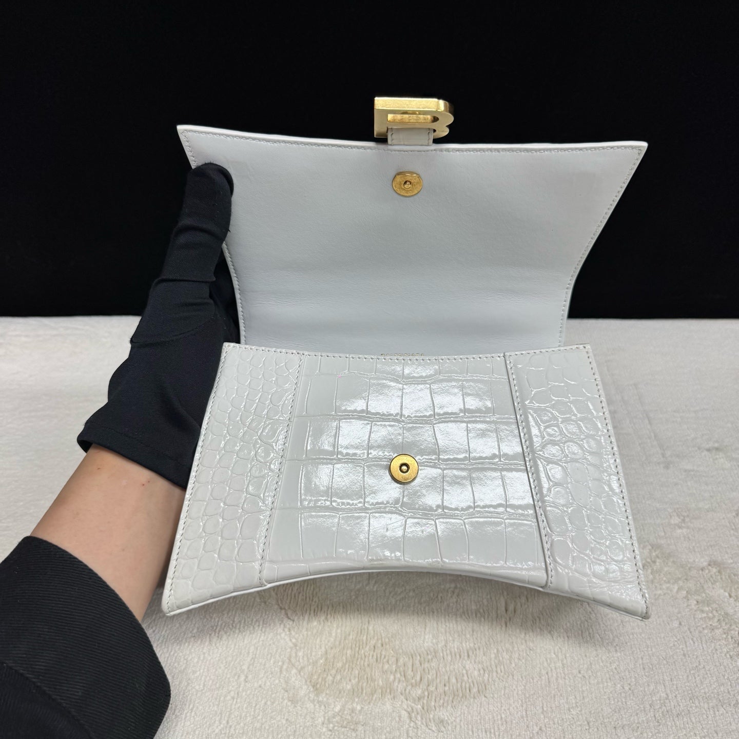 Balenciaga - HOURGLASS S - Leather - White - (small)