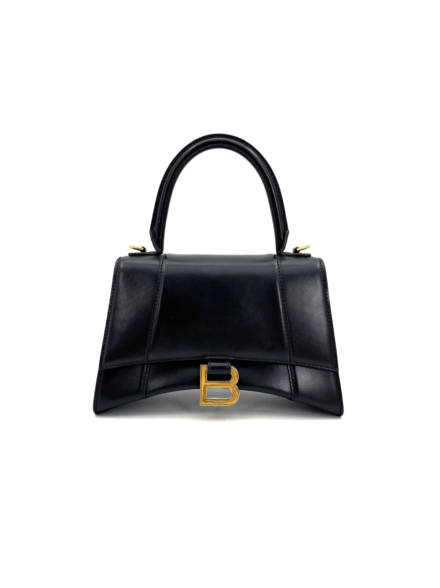 Balenciaga - Hourglass Small Top Handle Bag - Leather - Black - (Small)
