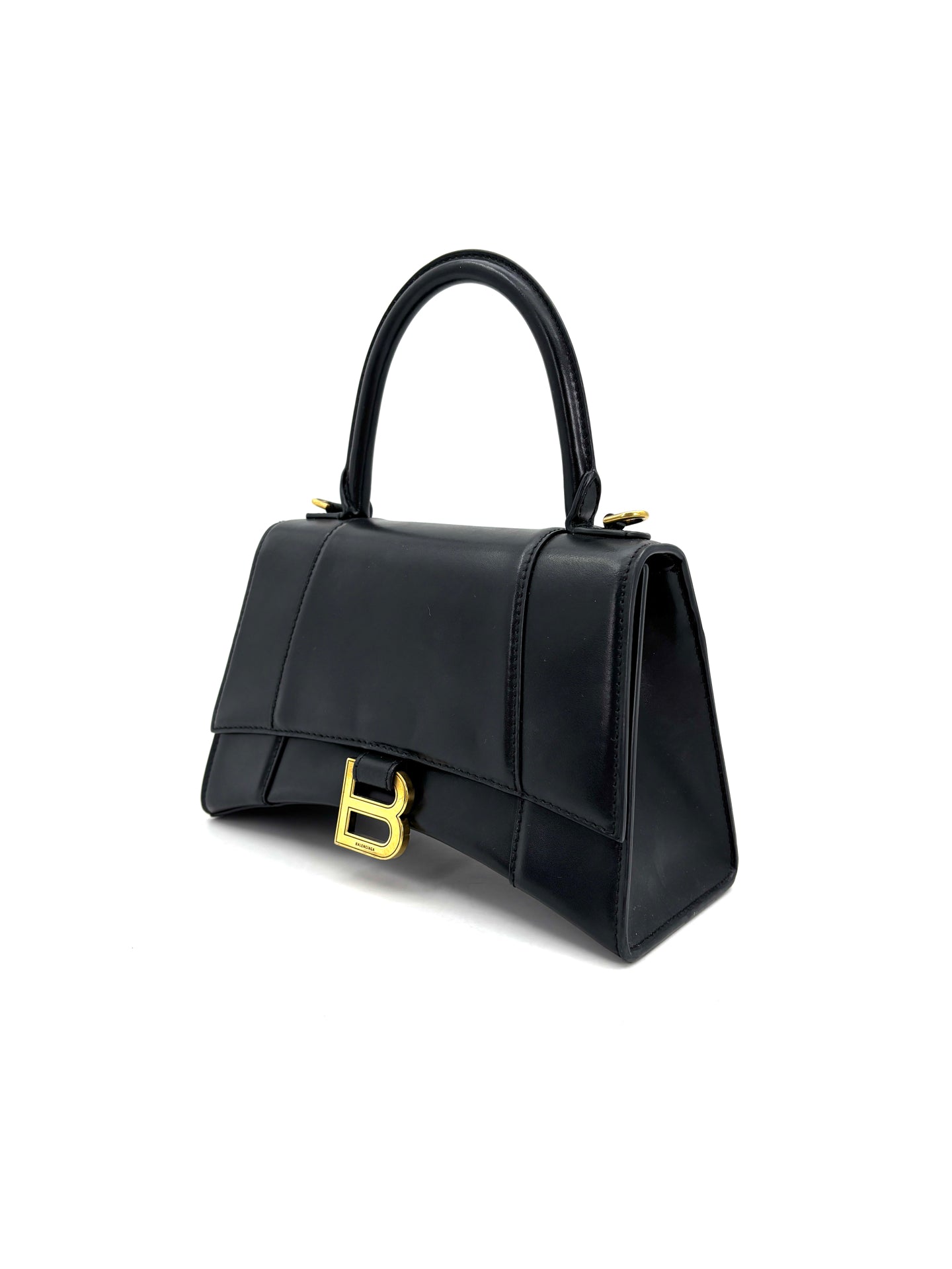 Balenciaga - Hourglass Small Top Handle Bag - Leather - Black - (Small)