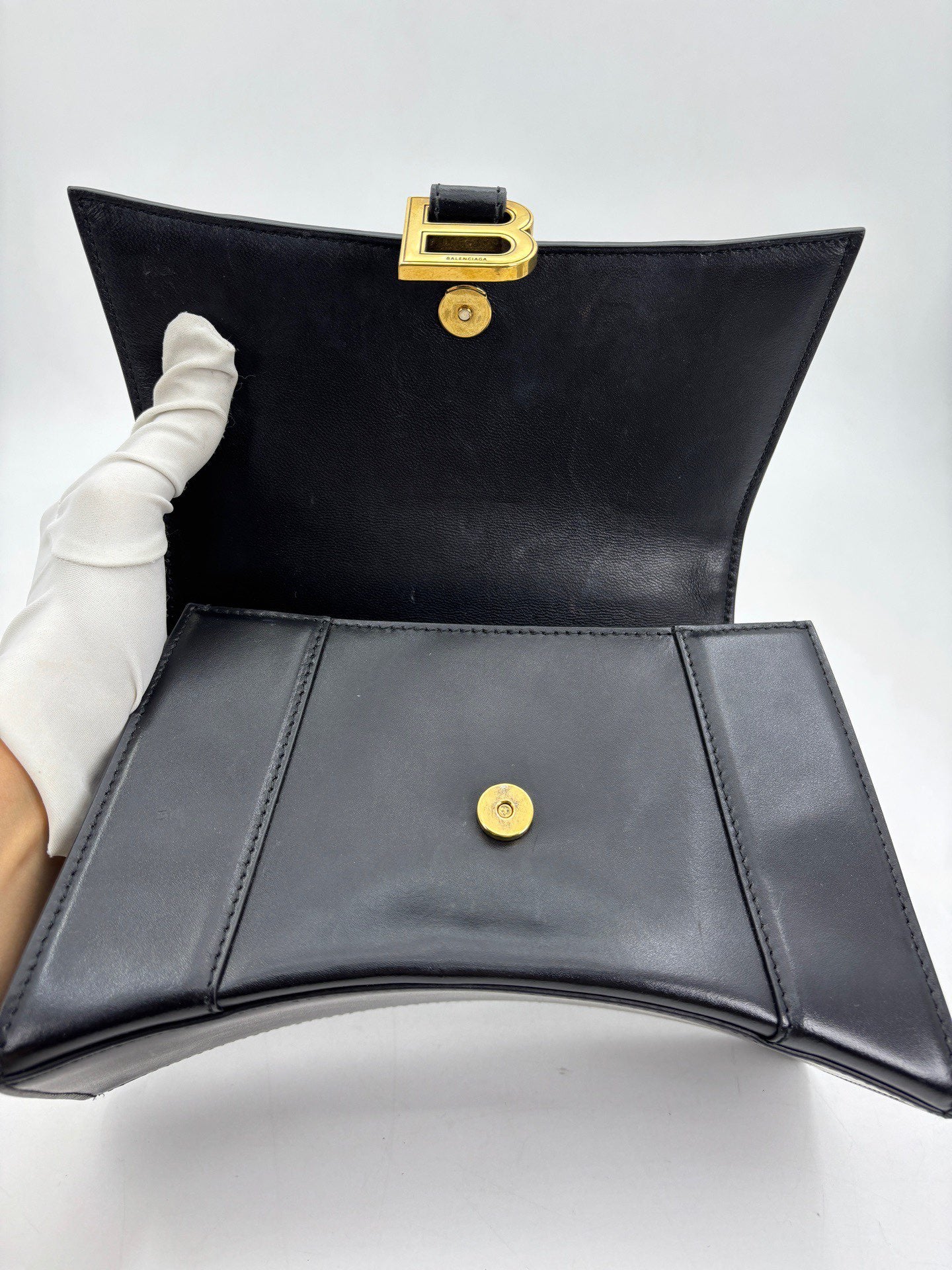 Balenciaga - Hourglass - Smooth cowhide leather - Black - (Small)