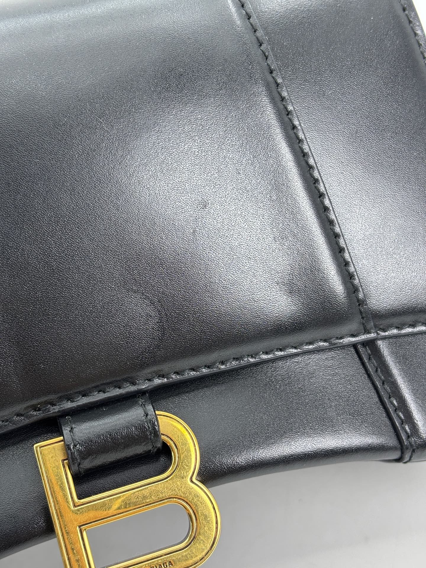 Balenciaga - Hourglass - Smooth cowhide leather - Black - (Small)