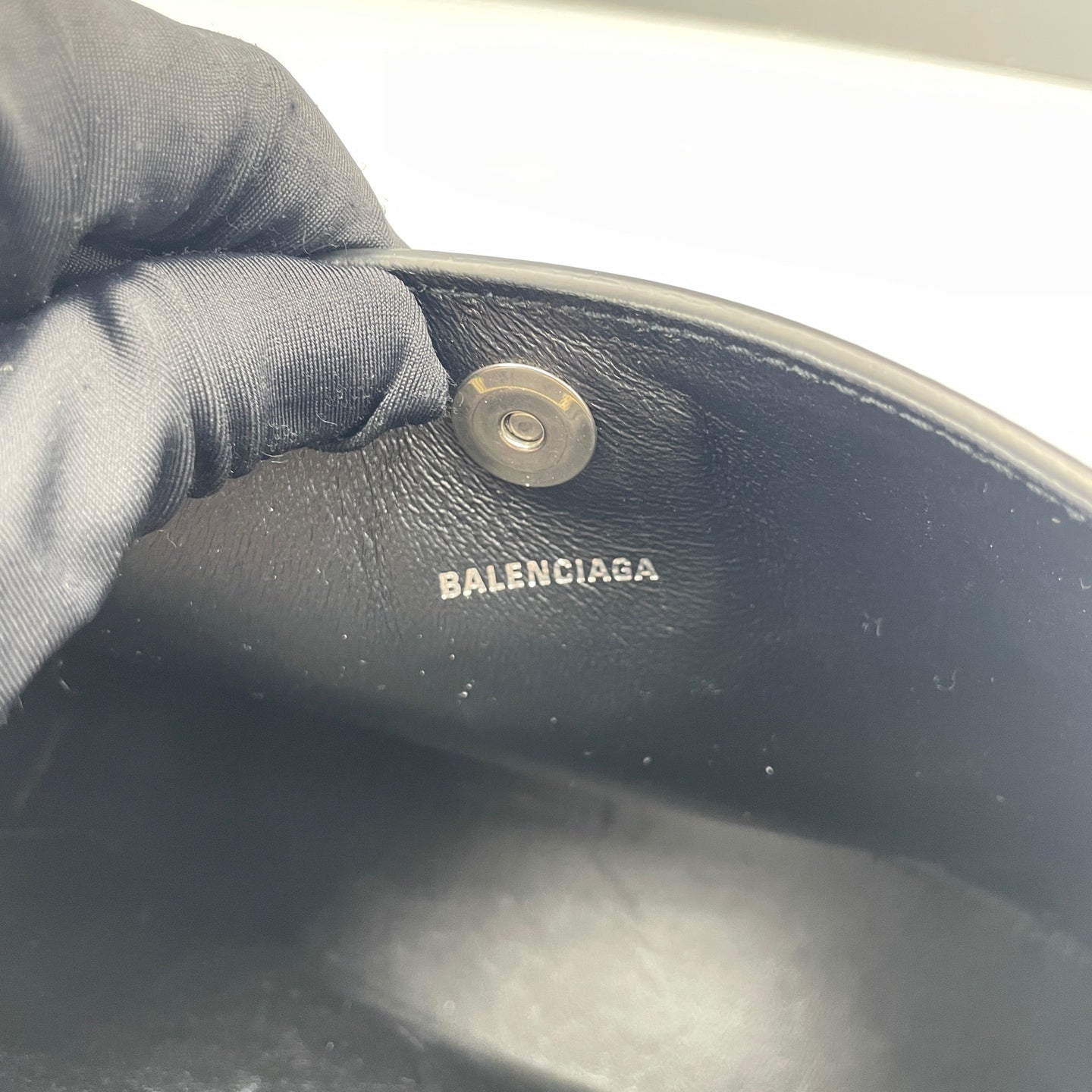 Balenciaga - Hourglass Top Handle Bag - Leather - Black - (small)