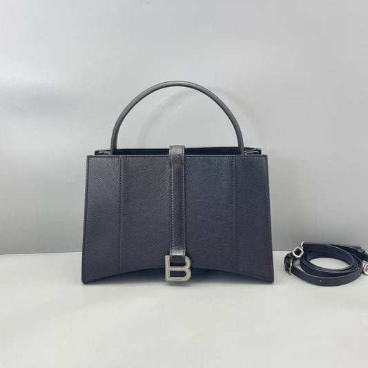 Balenciaga - Hourglass Top Handle Bag - Leather - Black - (small)
