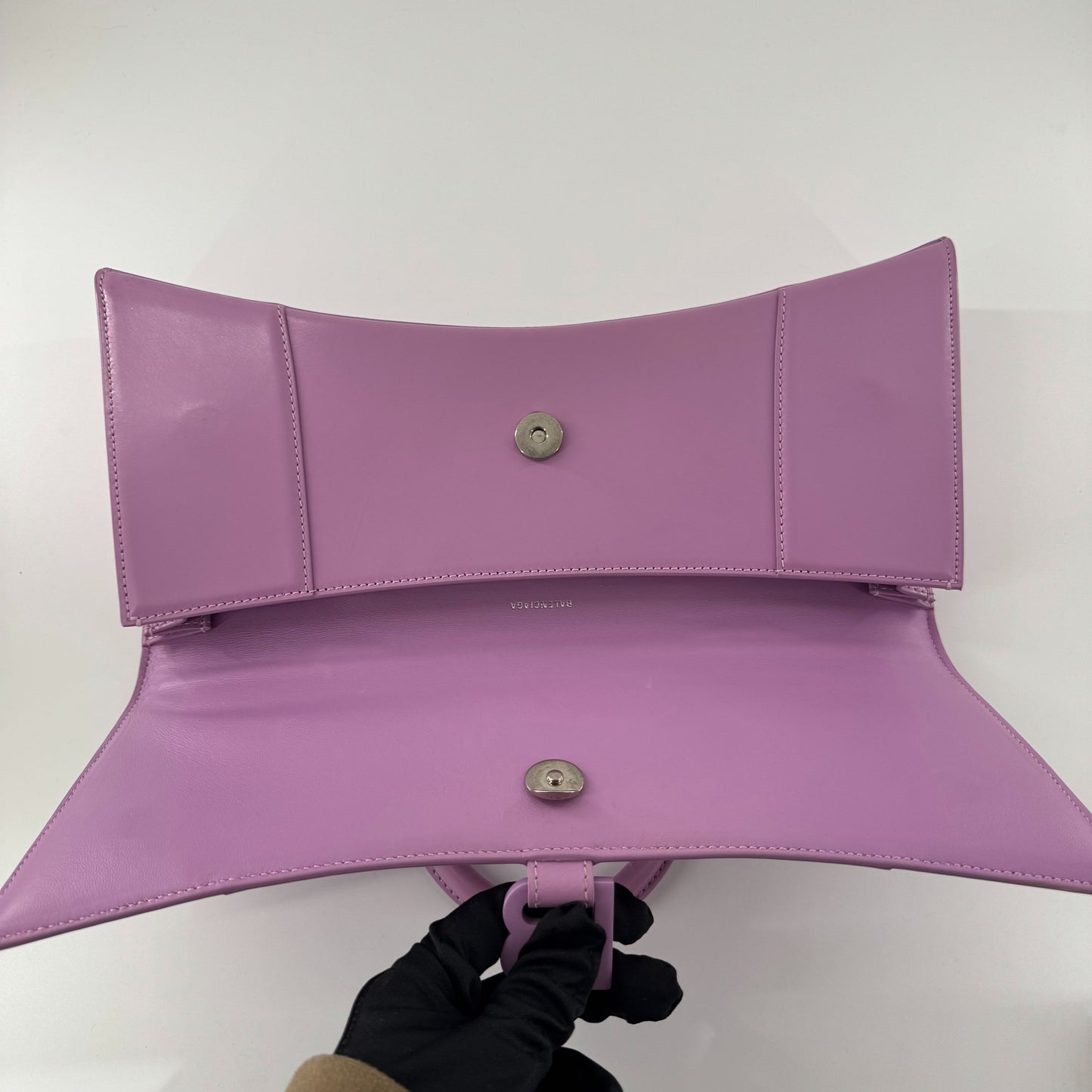 Balenciaga - Hourglass Top Handle Bag - Leather - Purple - (medium)