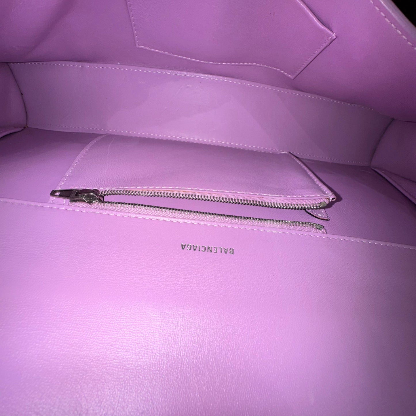 Balenciaga - Hourglass Top Handle Bag - Leather - Purple - (medium)