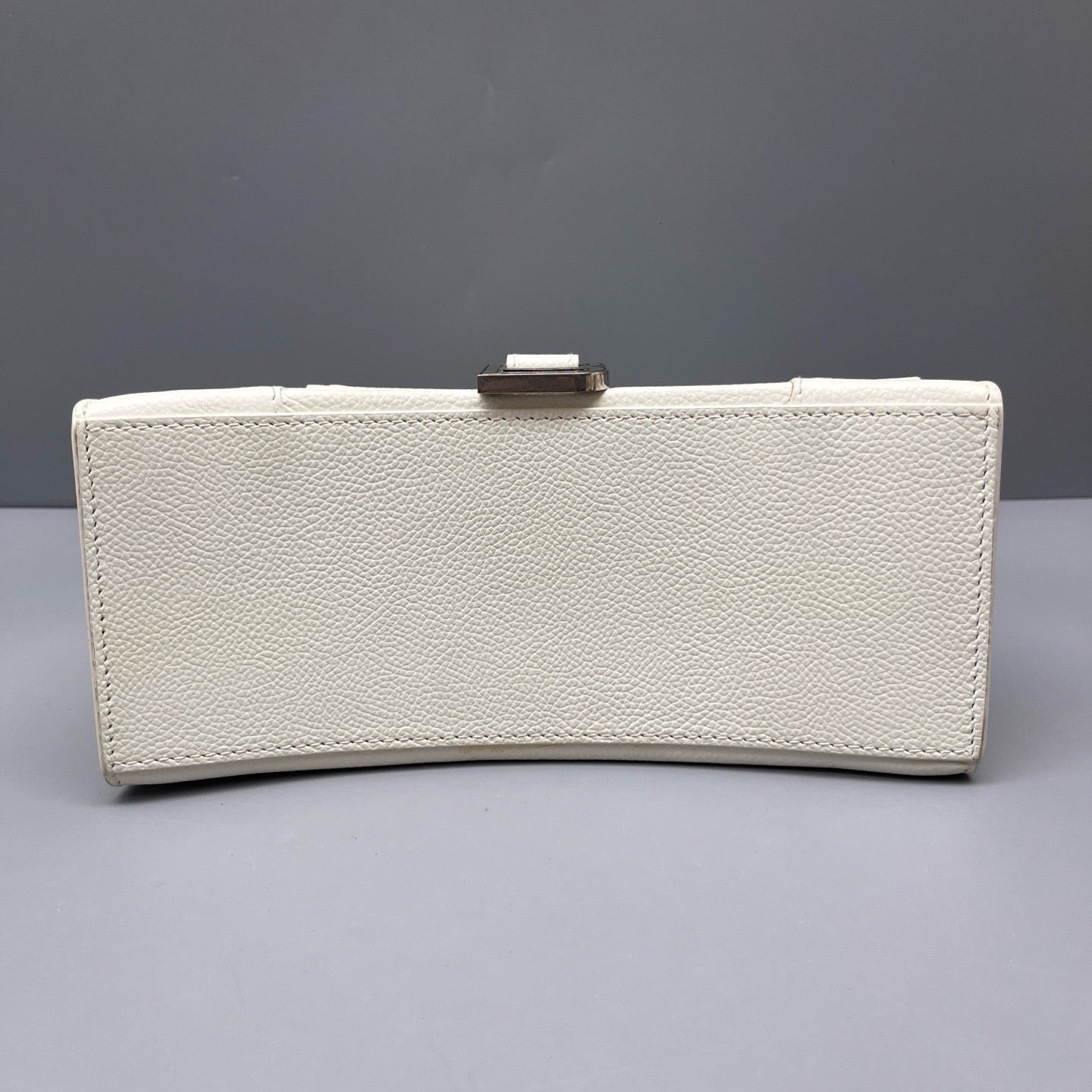 Balenciaga - Hourglass Top Handle Bag - Pebbled leather - White - (Small)
