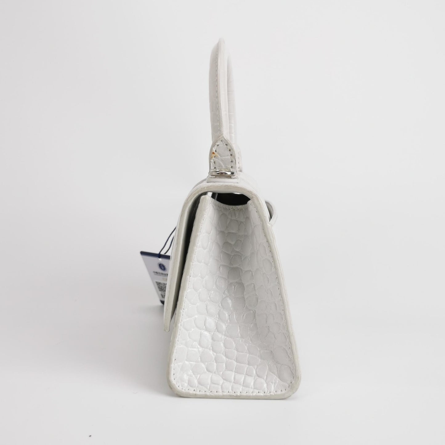 Balenciaga - Hourglass Top Handle Bag XS - Embossed calfskin leather - White - (XS)