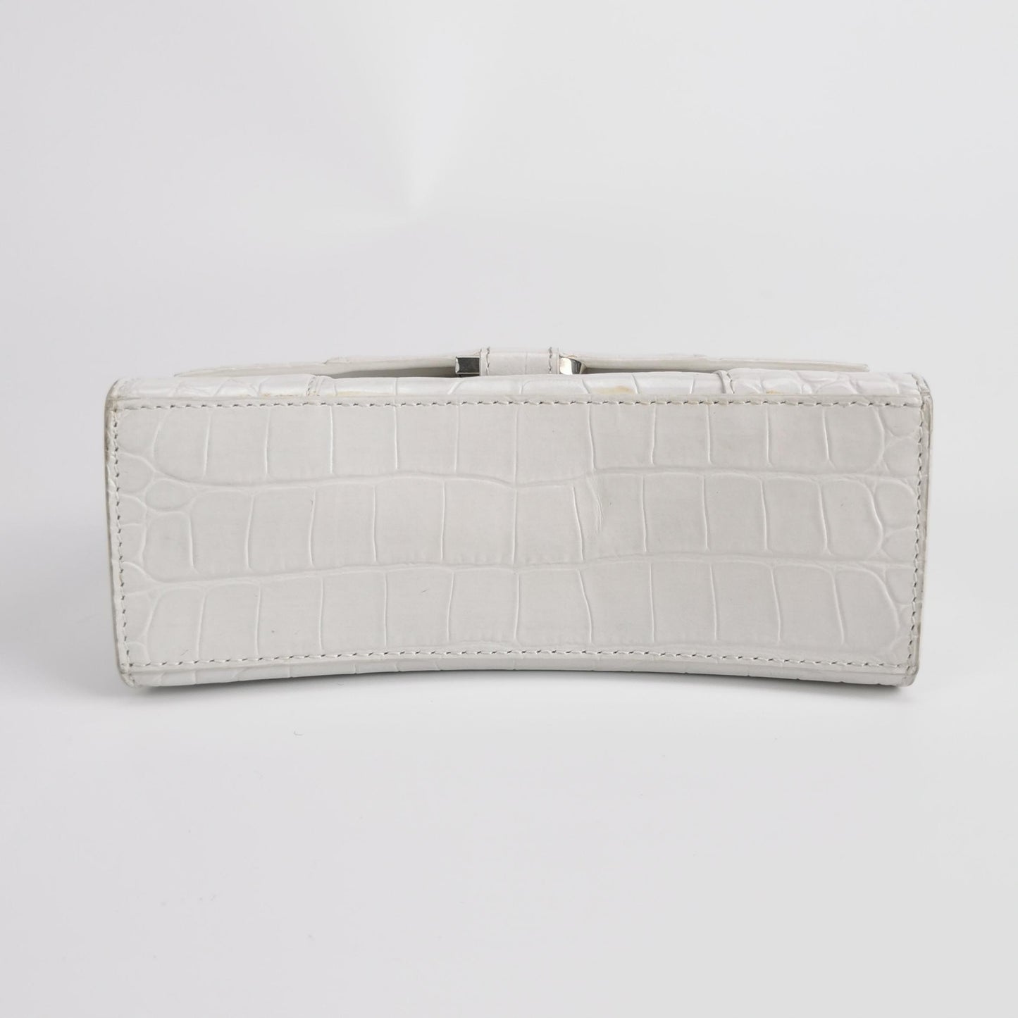 Balenciaga - Hourglass Top Handle Bag XS - Embossed calfskin leather - White - (XS)
