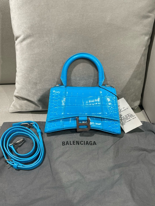 Balenciaga - Hourglass XS - Leather - Blue - (XS)