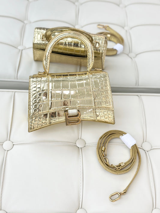 Balenciaga - Hourglass XS - Leather - Gold - (XS)