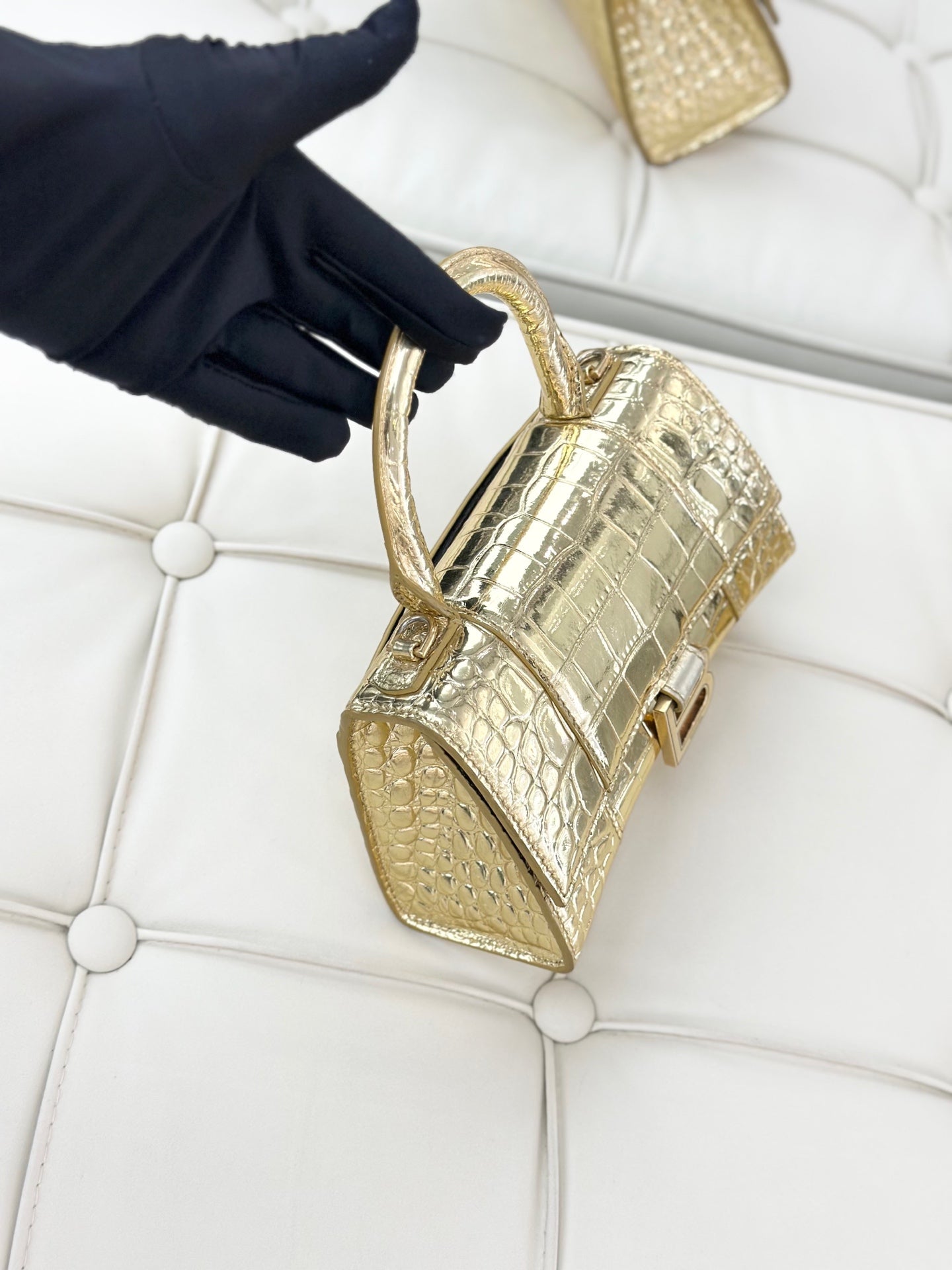 Balenciaga - Hourglass XS - Leather - Gold - (XS)