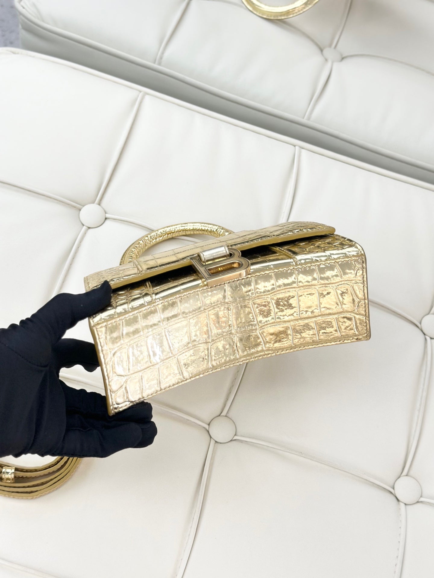 Balenciaga - Hourglass XS - Leather - Gold - (XS)
