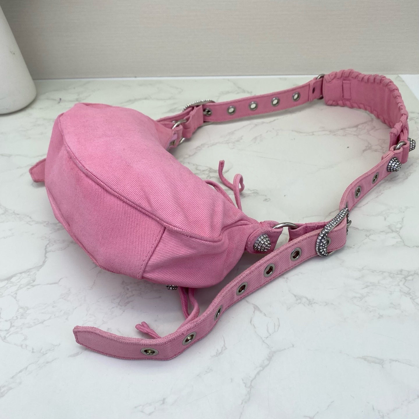 Balenciaga - Le Cagole - Denim - Pink with Silver-tone Hardware - (small)