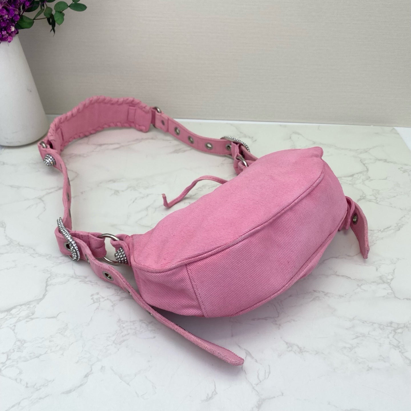 Balenciaga - Le Cagole - Denim - Pink with Silver-tone Hardware - (small)