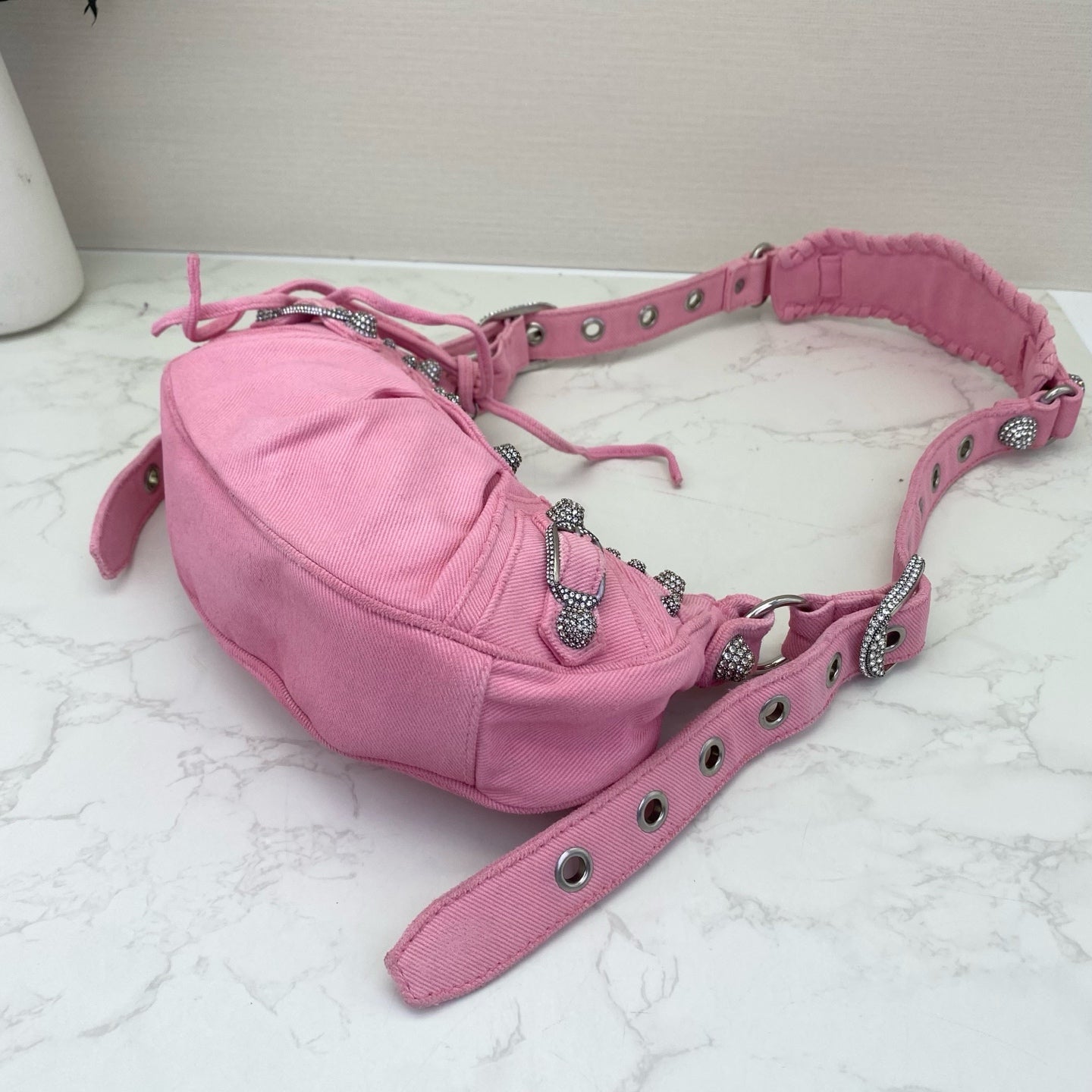 Balenciaga - Le Cagole - Denim - Pink with Silver-tone Hardware - (small)