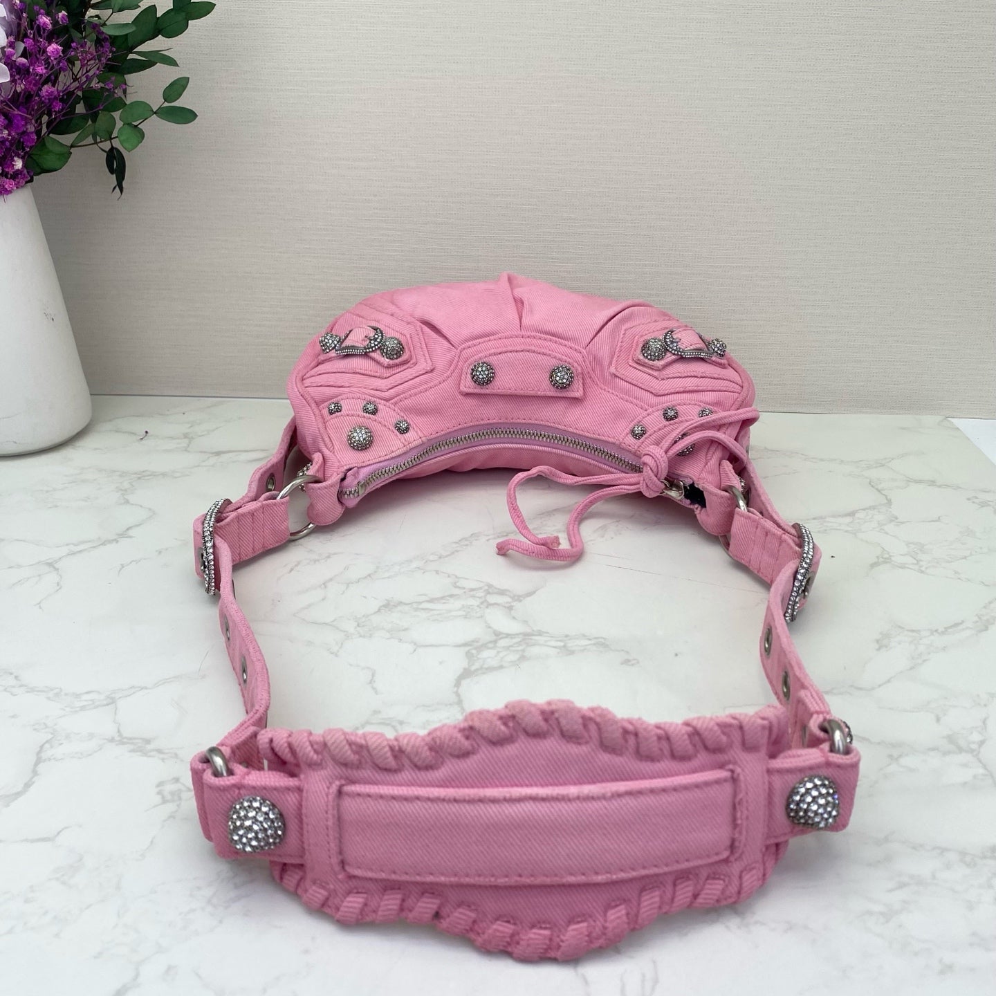 Balenciaga - Le Cagole - Denim - Pink with Silver-tone Hardware - (small)