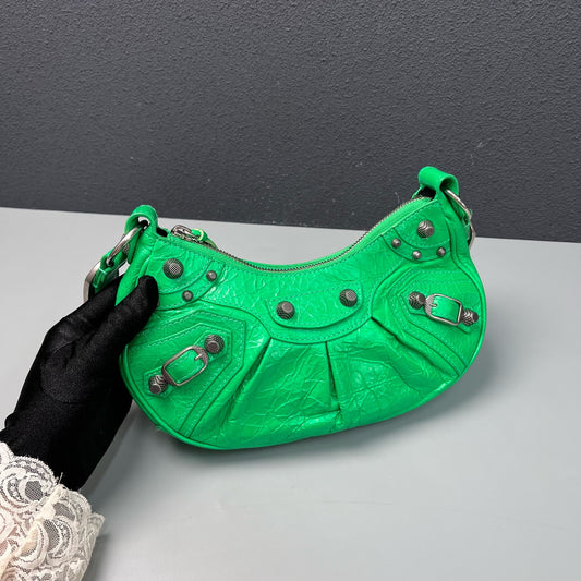 Balenciaga - Le Cagole - Leather - Green with Silver-Tone Hardware - (mini)