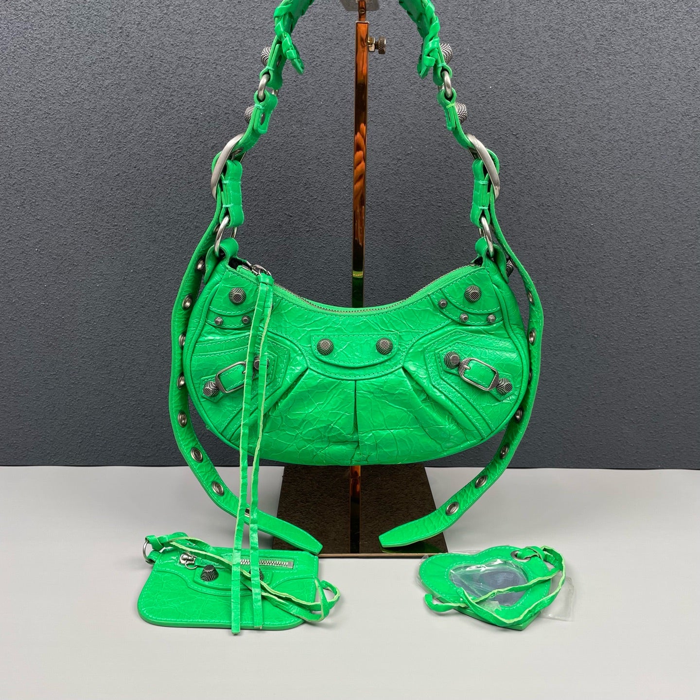Balenciaga - Le Cagole - Leather - Green with Silver-Tone Hardware - (mini)
