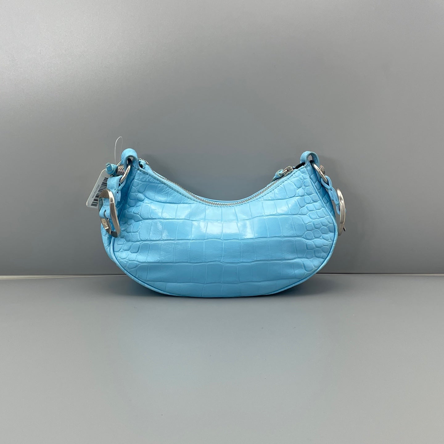 Balenciaga - Le Cagole Mini Shoulder Bag - Crocodile-embossed leather - Light Blue - (Mini)