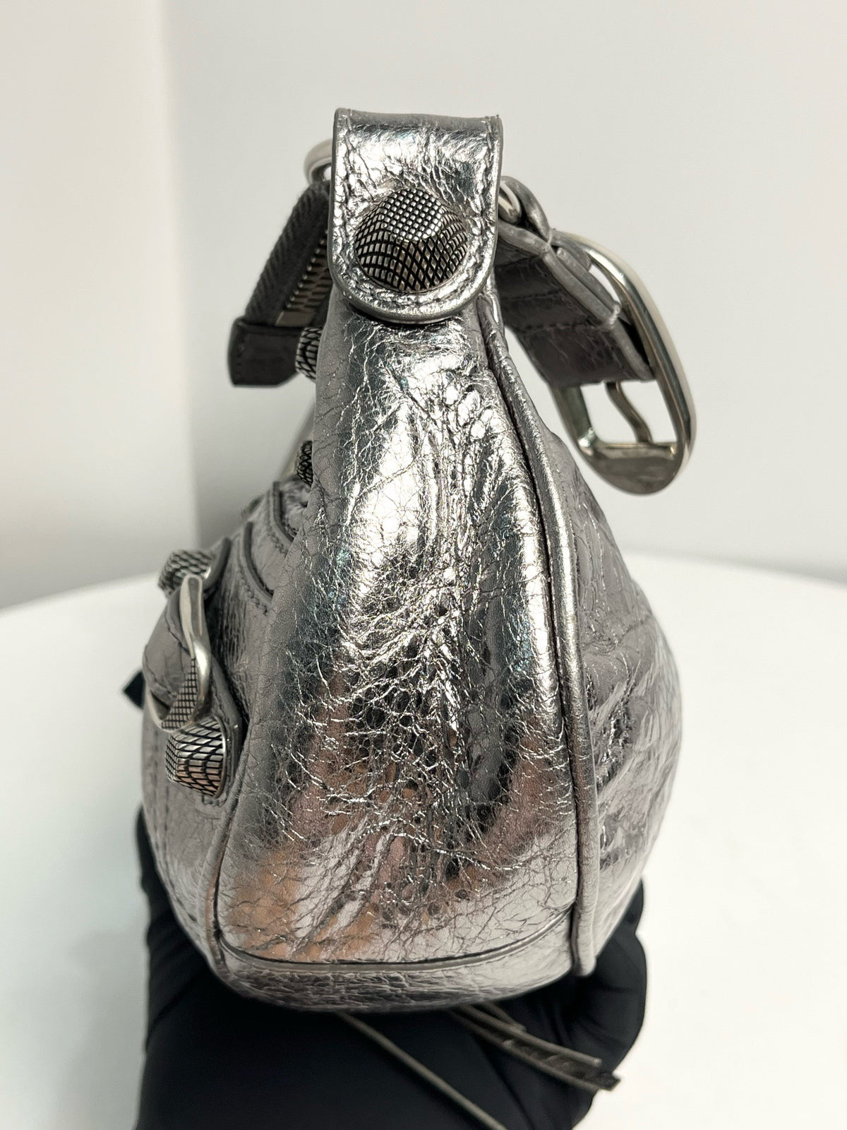 Balenciaga - Le Cagole - Patent leather - Silver