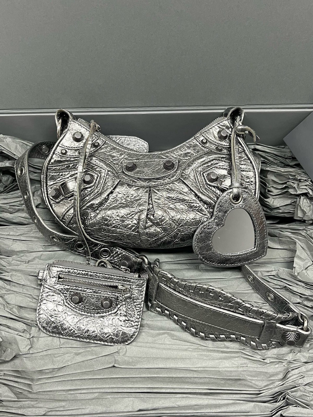 Balenciaga - Le Cagole XS - Leather - Silver - (small)