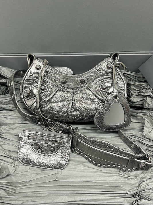 Balenciaga - Le Cagole XS - Leather - Silver - (small)