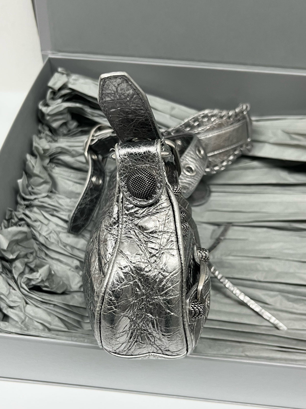 Balenciaga - Le Cagole XS - Leather - Silver - (small)