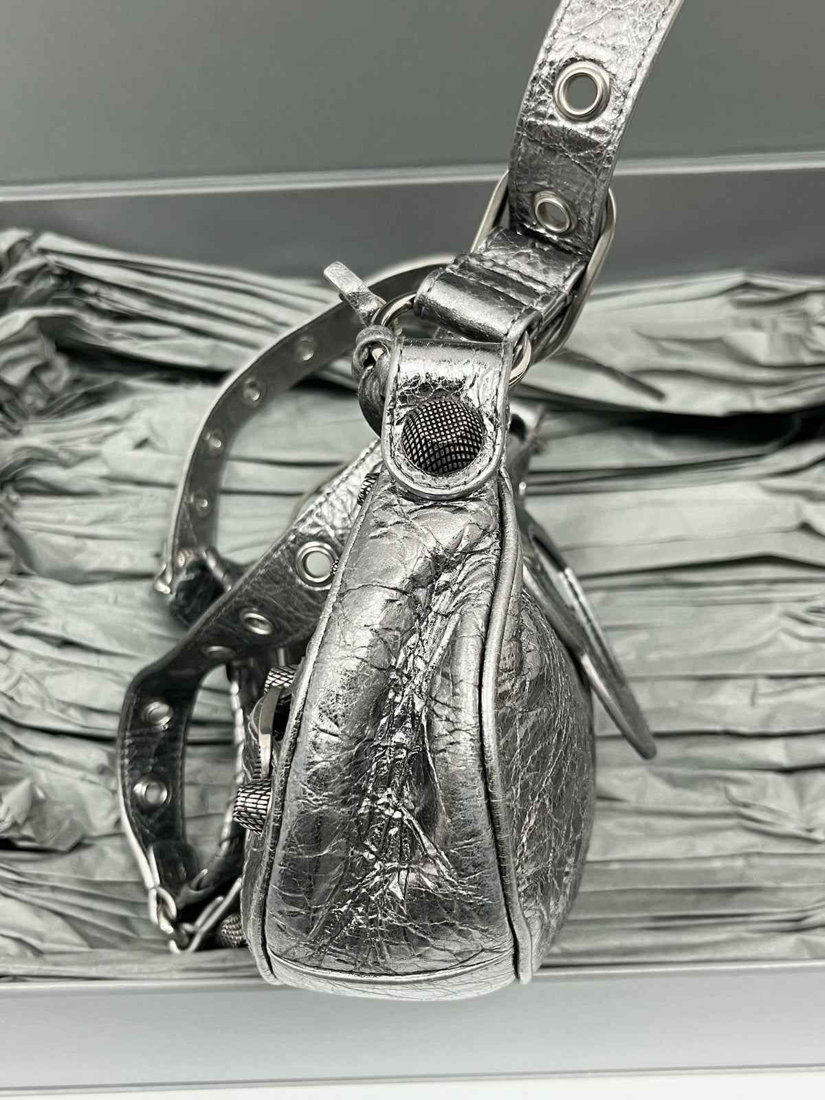 Balenciaga - Le Cagole XS - Leather - Silver - (small)
